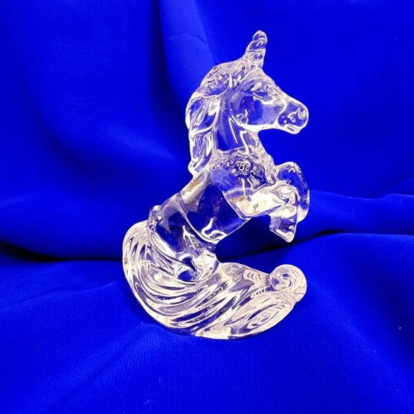 Princess House Pets 24% Lead Crystal Figurine Rocking Unicorn Made in  Germany